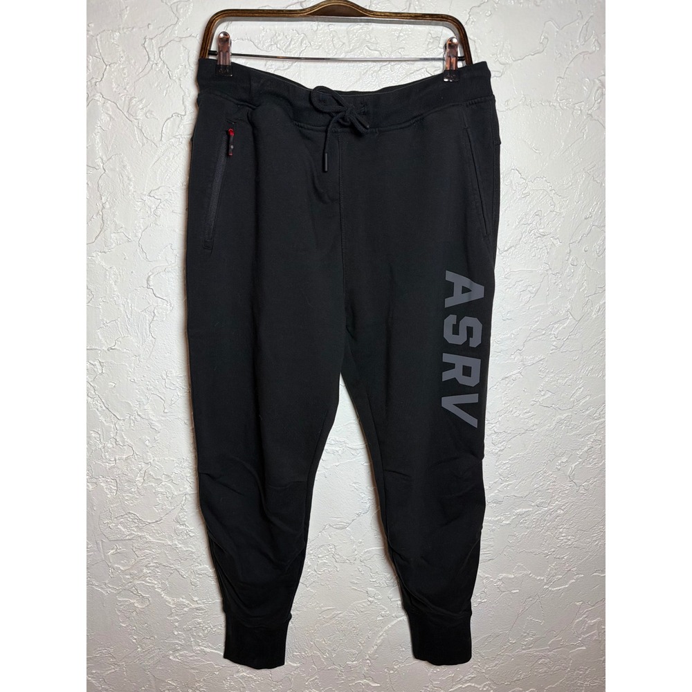 ASRV DSG-0915 Mens Black Technical Training Joggers Sweatpants Reflective XL